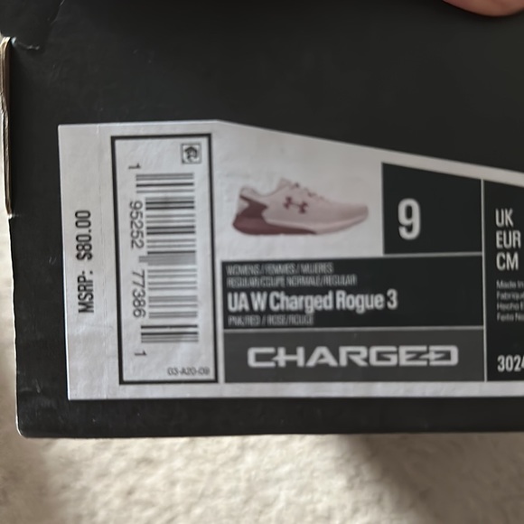 NWT Under Armour Charged Rogue 3 Women’s Size 9 Pink - Picture 10 of 10